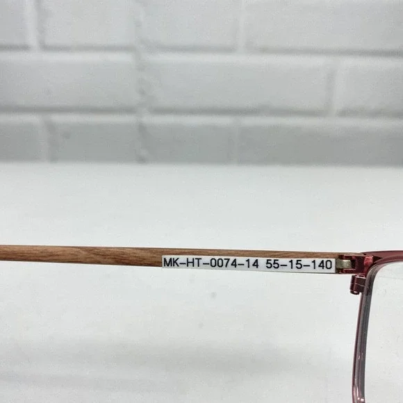 Michael Kors MK-HT-0074-14 Eyeglasses 55-15-140‎ Maroon Metal and Wood H2506 - Picture 6 of 7